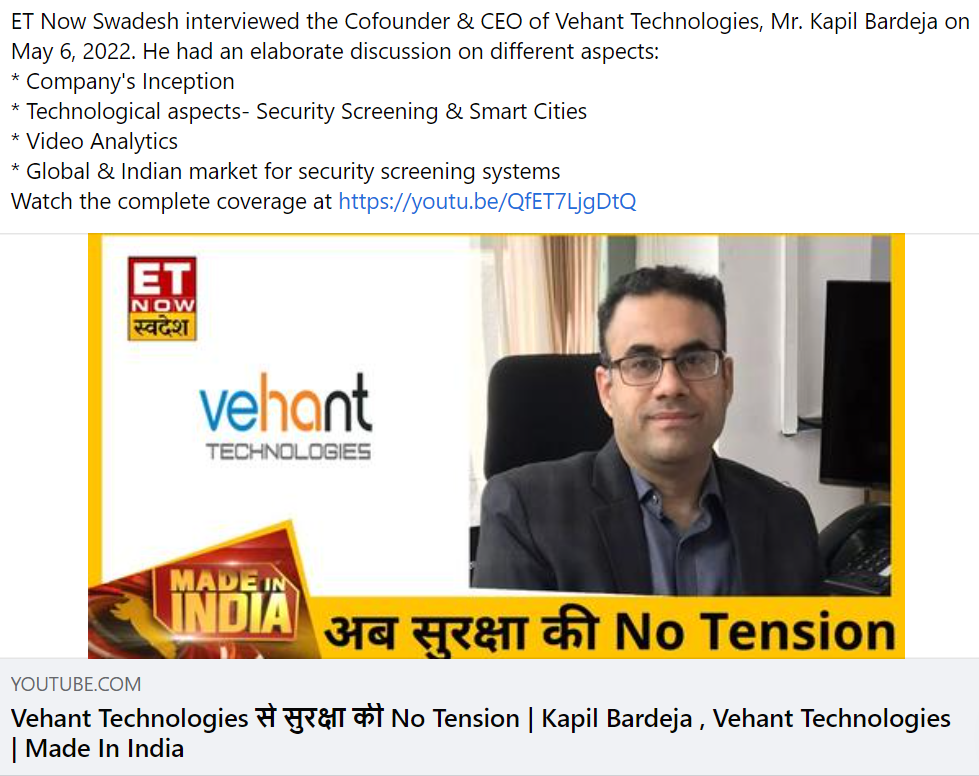 ET Now Coverage on youTube