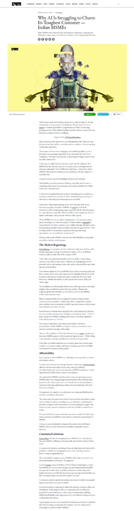 Vehant Technologies in AIM (analyticsindiamag) : Why AI Is Struggling ...